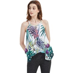 Tropical Flowers Pattern Flowy Camisole Tank Top by goljakoff