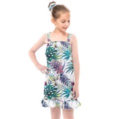 Tropical Flowers Pattern Kids  Overall Dress by goljakoff