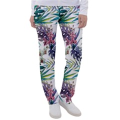 Tropical Flowers Pattern Casual Pants by goljakoff