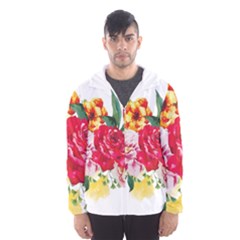 Garden Flowers Men s Hooded Windbreaker by goljakoff