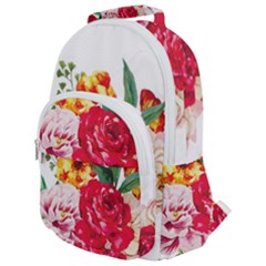 Garden Flowers Rounded Multi Pocket Backpack by goljakoff