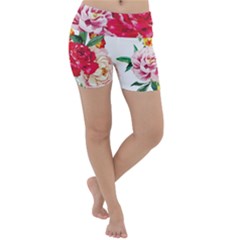 Garden Flowers Lightweight Velour Yoga Shorts by goljakoff