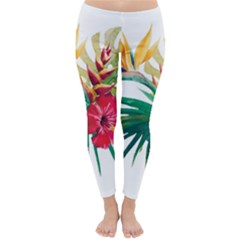 Tropical Flowers Classic Winter Leggings by goljakoff