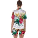 Tropical flowers Satin Short Sleeve Pyjamas Set View2