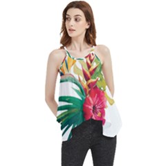 Tropical Flowers Flowy Camisole Tank Top by goljakoff