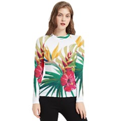 Tropical Flowers Women s Long Sleeve Rash Guard by goljakoff