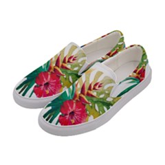 Tropical Flowers Women s Canvas Slip Ons by goljakoff