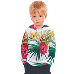 Tropical Flowers Kids  Overhead Hoodie by goljakoff