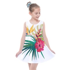 Tropical Flowers Kids  Summer Dress by goljakoff