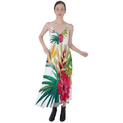 Tropical Flowers Tie Back Maxi Dress by goljakoff