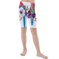 Tropical Parrots Kids  Mid Length Swim Shorts by goljakoff