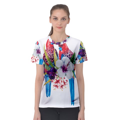 Tropical Parrots Women s Sport Mesh Tee by goljakoff