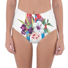 Tropical Parrots Reversible High-waist Bikini Bottoms by goljakoff