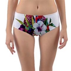 Tropical Parrots Reversible Mid-waist Bikini Bottoms by goljakoff