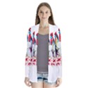 Tropical parrots Drape Collar Cardigan View1