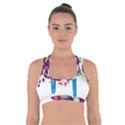 Tropical parrots Cross Back Sports Bra View1