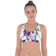 Tropical Parrots Cross String Back Sports Bra by goljakoff