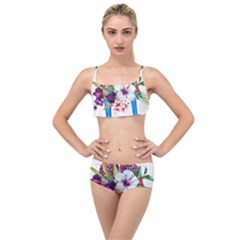 Tropical Parrots Layered Top Bikini Set by goljakoff