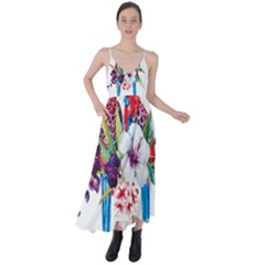 Tropical Parrots Tie Back Maxi Dress by goljakoff