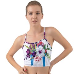 Tropical Parrots Mini Tank Bikini Top by goljakoff