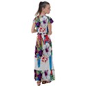 Tropical parrots Flutter Sleeve Maxi Dress View2