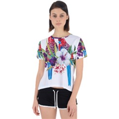 Tropical Parrots Open Back Sport Tee