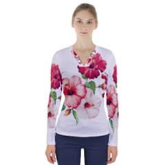 Flawers V-neck Long Sleeve Top by goljakoff