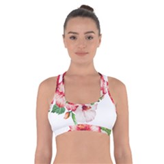 Flawers Cross Back Sports Bra by goljakoff