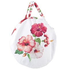 Flawers Giant Round Zipper Tote by goljakoff