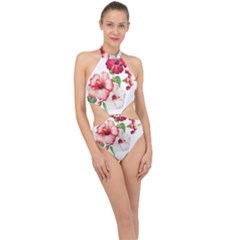 Flawers Halter Side Cut Swimsuit by goljakoff