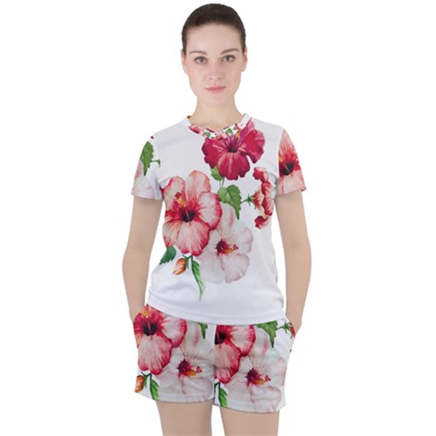 Flawers Women s Tee And Shorts Set by goljakoff