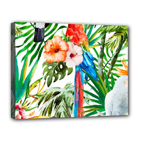 Jungle Canvas 14  X 11  (stretched) by goljakoff