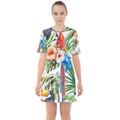 Jungle Sixties Short Sleeve Mini Dress by goljakoff