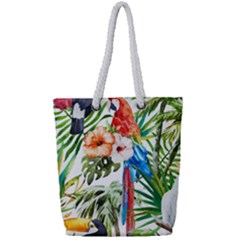 Jungle Full Print Rope Handle Tote (small) by goljakoff