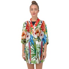 Jungle Half Sleeve Chiffon Kimono by goljakoff