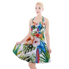 Jungle Halter Party Swing Dress  by goljakoff