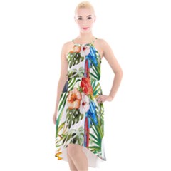 Jungle High-low Halter Chiffon Dress  by goljakoff