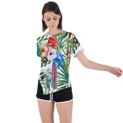 Jungle Asymmetrical Short Sleeve Sports Tee