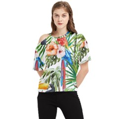 Jungle One Shoulder Cut Out Tee by goljakoff