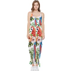 Jungle Sleeveless Tie Ankle Jumpsuit by goljakoff