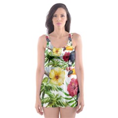 Jungle Birds Skater Dress Swimsuit by goljakoff