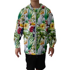 Jungle Birds Kids  Hooded Windbreaker by goljakoff