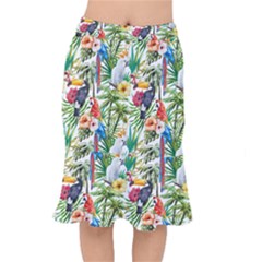 Jungle Birds Short Mermaid Skirt by goljakoff