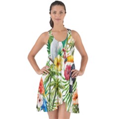 Jungle Birds Show Some Back Chiffon Dress by goljakoff