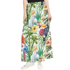 Jungle Birds Maxi Chiffon Skirt