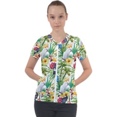 Jungle Birds Short Sleeve Zip Up Jacket by goljakoff