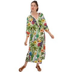 Jungle Birds Grecian Style  Maxi Dress by goljakoff