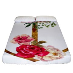 Flowers Anchor Fitted Sheet (king Size) by goljakoff