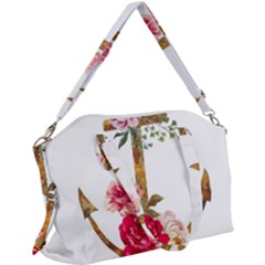 Flowers Anchor Canvas Crossbody Bag by goljakoff