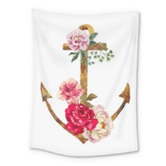 Flowers Anchor Medium Tapestry by goljakoff